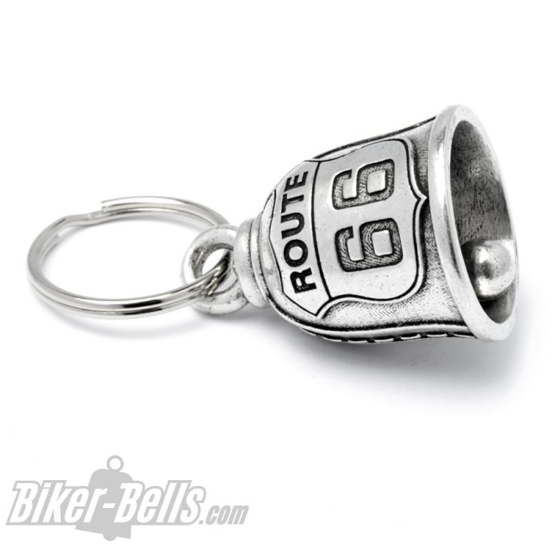 Route 66 Biker-Bell The Mother Road Motorrad Glücksbringer Geschenk Biker Glocke